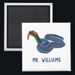 California Red Sided Garter Snake Personalised Magnet<br><div class="desc">This personalised refrigerator magnet is perfect for fans of snakes and other reptiles. It features an illustration of a California red-sided garter snake and your own name or short message. Makes a great personalised gift for science teachers,  naturalists and anyone who loves snakes.</div>