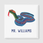 California Red Sided Garter Snake Personalised Magnet<br><div class="desc">This personalised refrigerator magnet is perfect for fans of snakes and other reptiles. It features an illustration of a California red-sided garter snake and your own name or short message. Makes a great personalised gift for science teachers,  naturalists and anyone who loves snakes.</div>