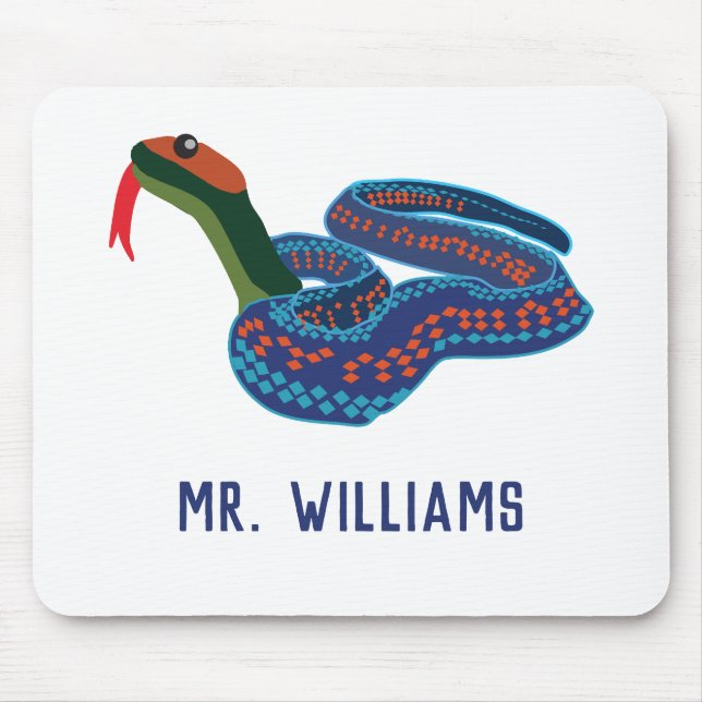 California Red Sided Garter Snake Personalised Mouse Mat (Front)
