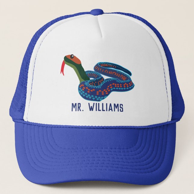 California Red Sided Garter Snake Personalised Trucker Hat (Front)