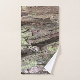 California Redwood and moss covered bark towel