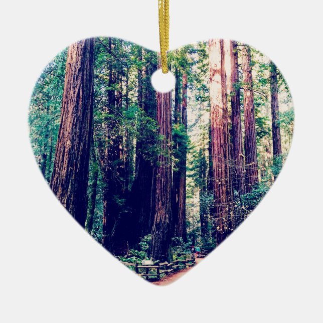 California Redwoods Ceramic Tree Decoration (Front)
