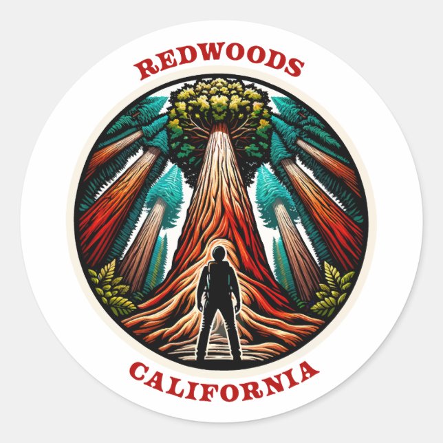 California Redwoods Classic Round Sticker (Front)