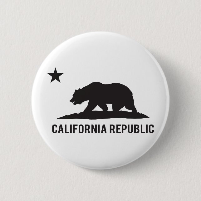 California Republic - Basic 6 Cm Round Badge (Front)