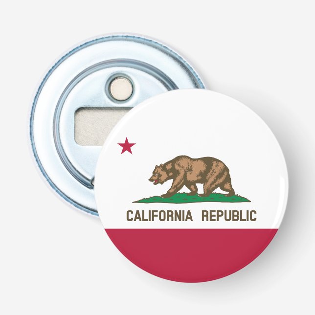 California Republic Bear Flag: Cali Golden State Bottle Opener (Front)