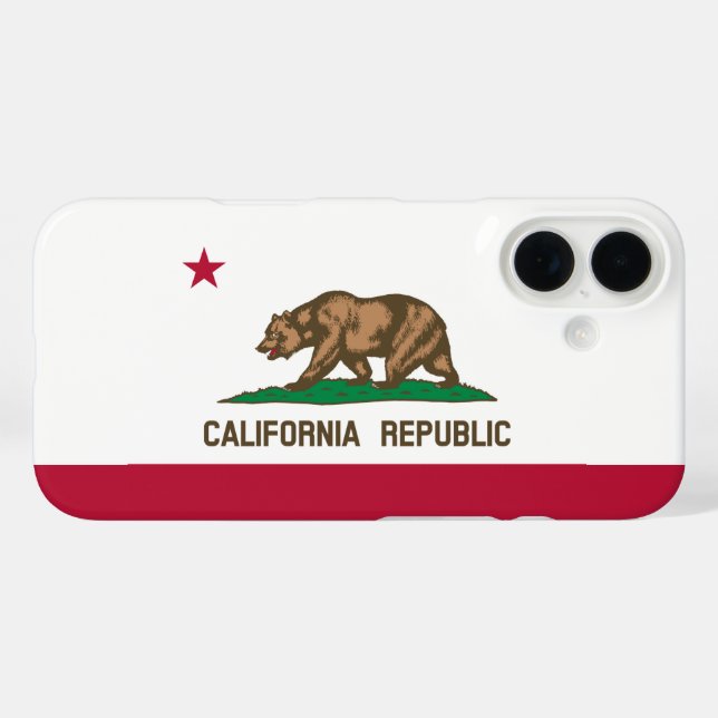 California Republic Bear Flag: Cali Golden State Case-Mate iPhone Case (Back (Horizontal))