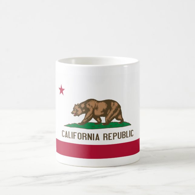 California Republic Bear Flag: Cali Golden State Coffee Mug (Center)