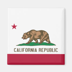 California Republic Bear Flag: Cali Golden State Magnet