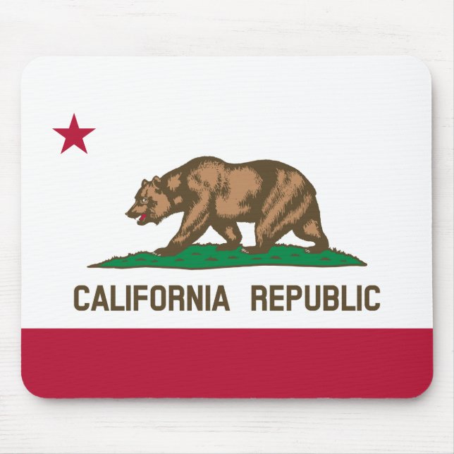 California Republic Bear Flag: Cali Golden State Mouse Mat (Front)