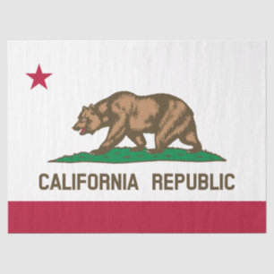 California Republic Bear Flag: Cali Golden State Tissue Paper
