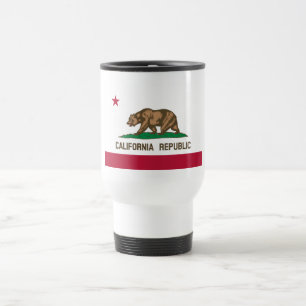 California Republic Bear Flag: Cali Golden State Travel Mug