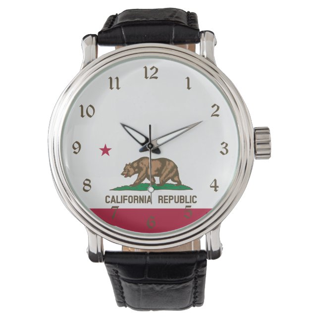 California Republic Bear Flag: Cali Golden State Watch (Front)