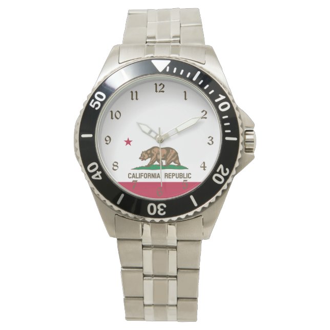California Republic Bear Flag: Cali Golden State Watch (Front)