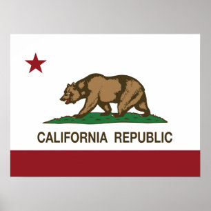 California Republic Bear Flag Poster