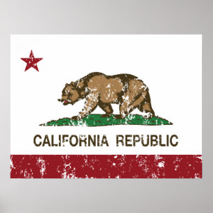 California Republic Bear Flag Poster
