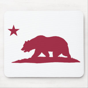 California Republic Bear - Red Mouse Mat