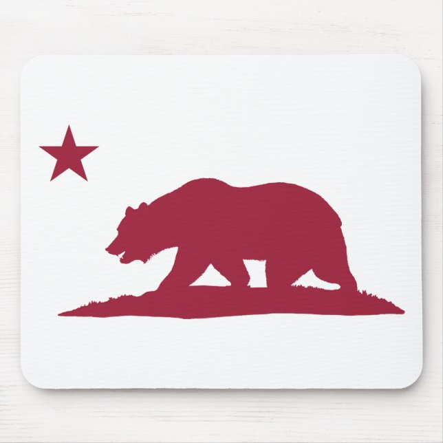 California Republic Bear - Red Mouse Mat (Front)