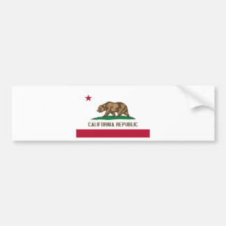 California Republic Bear State Flag Bumper Sticker