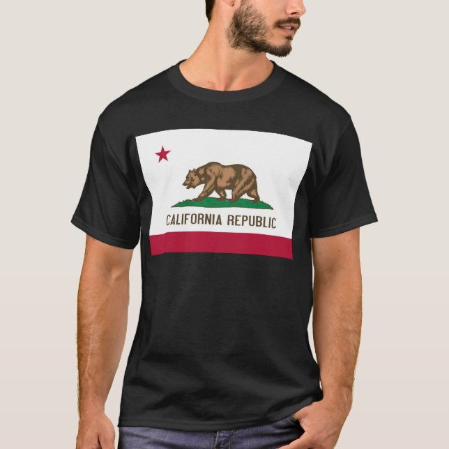 California Republic Bear State Flag T-Shirt (Front)