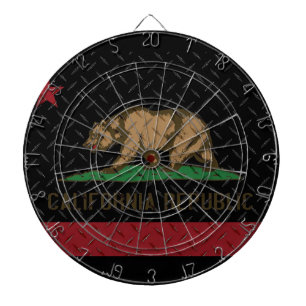 California Republic Black Diamond Plate Dartboard
