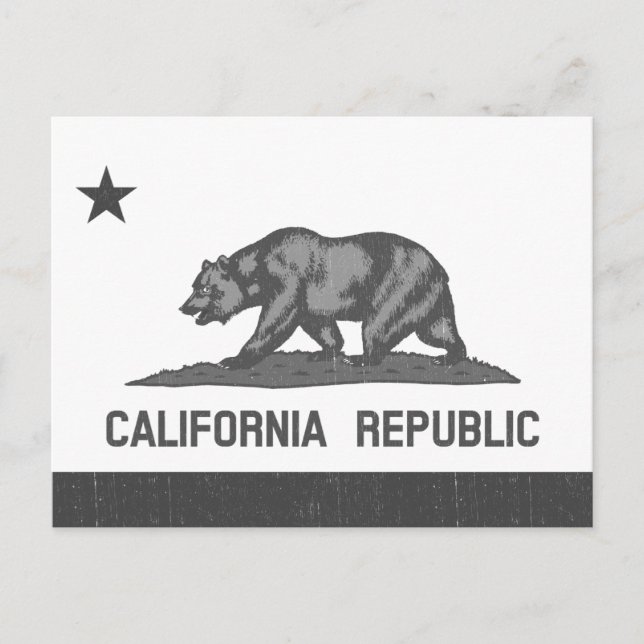 California Republic (Black) Postcard (Front)