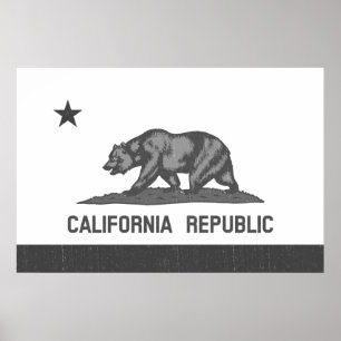 California Republic (Black) Poster