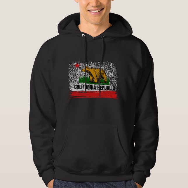 California Republic Cali Flag Socal Norcal Cencal  Hoodie (Front)