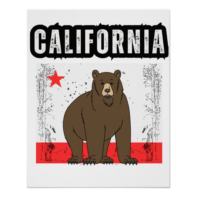 California Republic Cali Flag Socal Norcal Cencal Poster (Front)