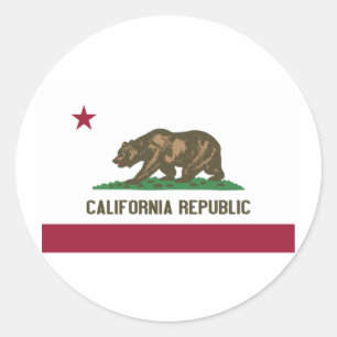 California Republic Classic Round Sticker