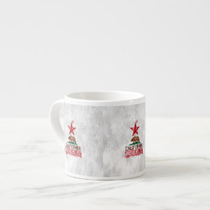 California Republic Flag Bear in Paint Style Decor Espresso Cup