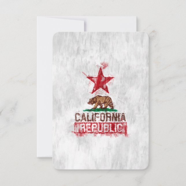 California Republic Flag Bear in Painterly Style (Front)