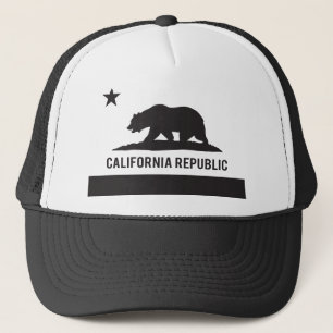 California Republic Flag - Black Trucker Hat