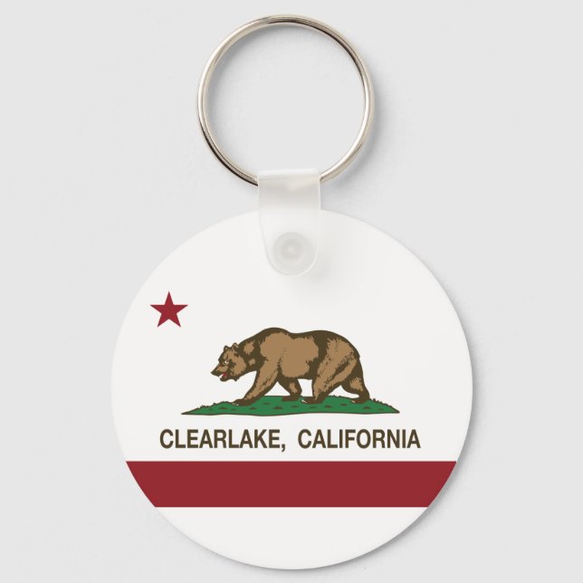 California Republic Flag Clearlake Key Ring (Front)