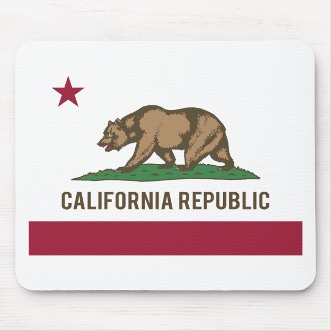 California Republic Flag - Colour Mouse Mat (Front)