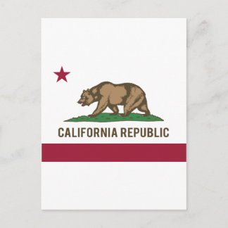 California Republic Flag - Colour Postcard