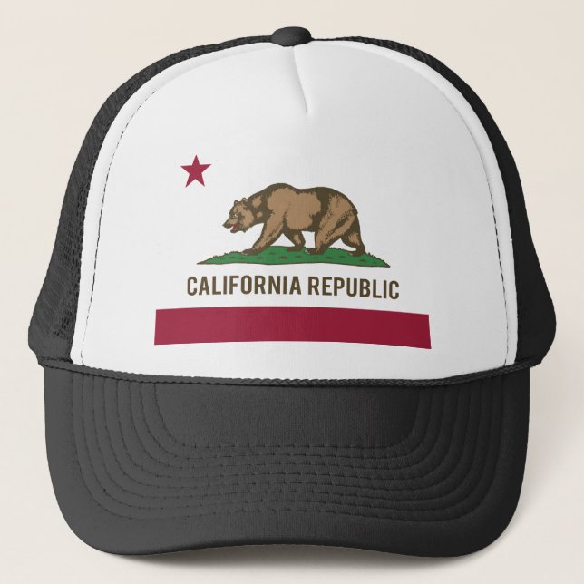California Republic Flag - Colour Trucker Hat (Front)