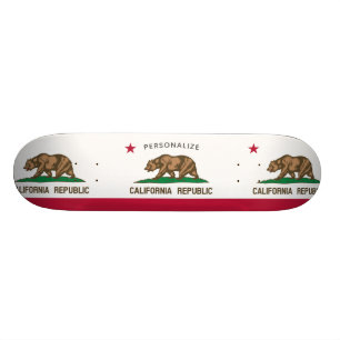 California Republic flag custom skateboard deck