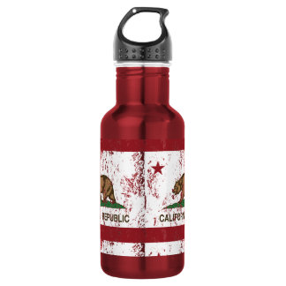 California Republic Flag Distressed Look 532 Ml Water Bottle