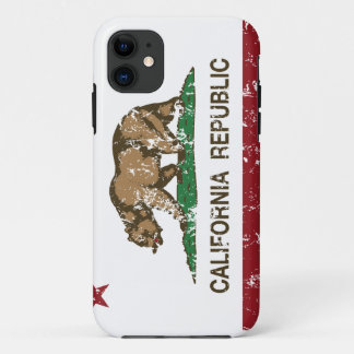 California Republic Flag Distressed Look iPhone 11 Case