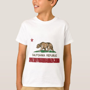 California Republic Flag Distressed Look T-Shirt