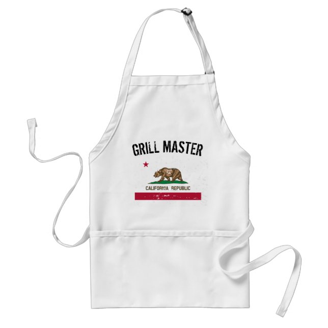 California Republic flag Grill Master BBQ apron (Front)