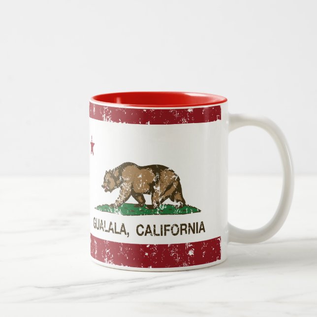 California Republic Flag Gualala Two-Tone Coffee Mug (Right)
