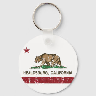 California Republic Flag Healdsburg Key Ring