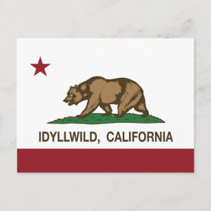 California Republic Flag Idyllwild Postcard