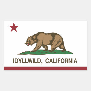 California Republic Flag Idyllwild Rectangular Sticker