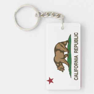 California Republic Flag Key Ring