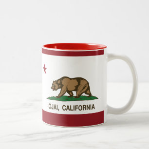 California Republic Flag Ojai Two-Tone Coffee Mug