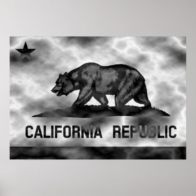California Republic Flag Plasma Poster (Front)