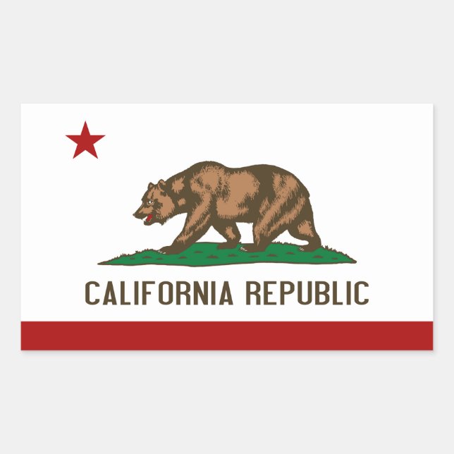 California Republic Flag Rectangular Sticker (Front)