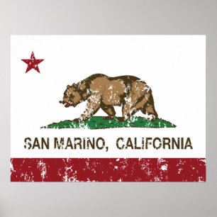 California Republic Flag San Marino Poster